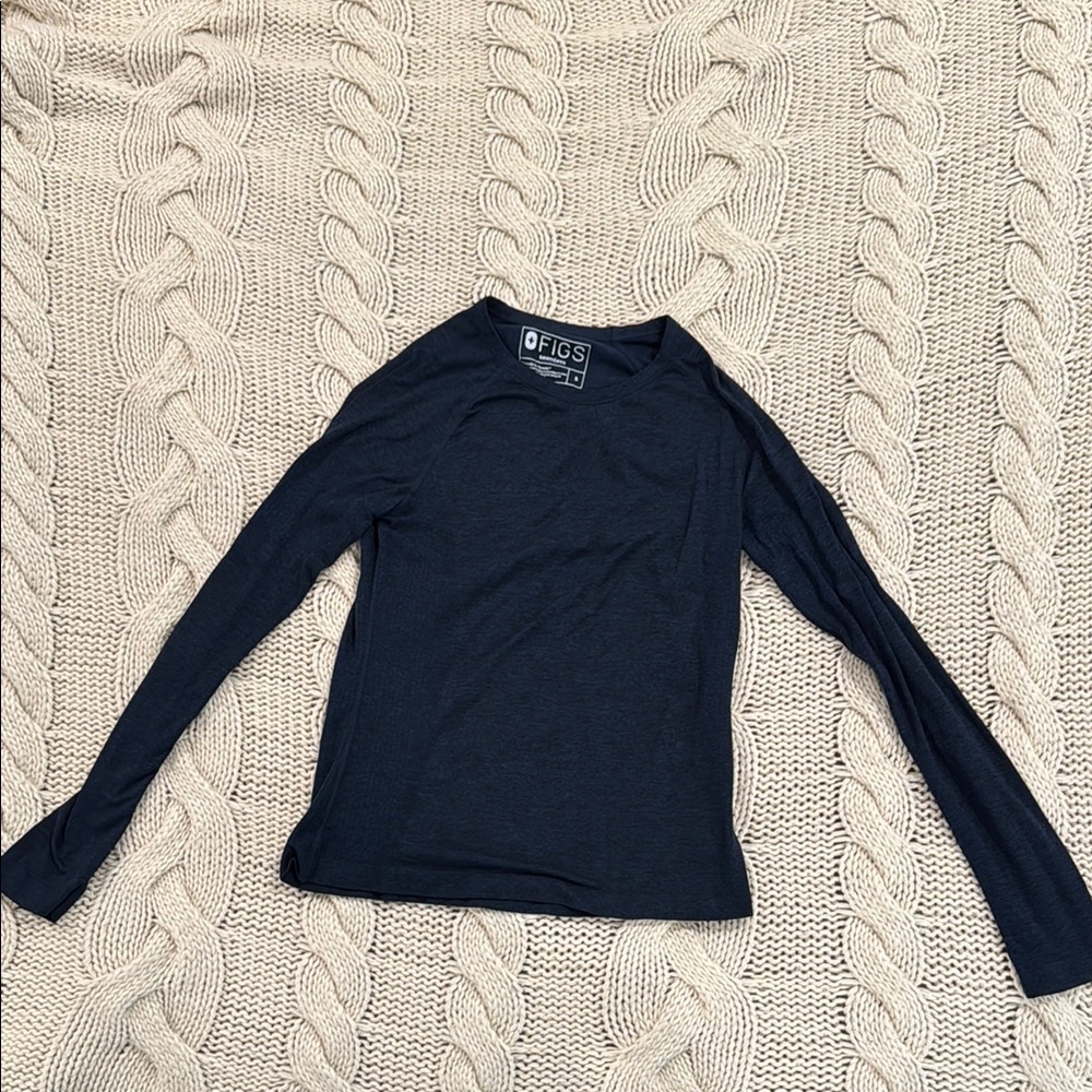 Figs Dark Harbor Salta Underscrub Long Sleeve Top